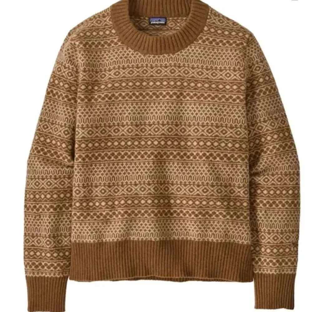 Patagonia Women's L Large Recycled Wool-Blend Crewneck Sweater Brown NWT Cozy - Picture 1 of 9